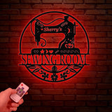 Personalized Floral Sewing Machine Metal Sign, Custom Quilting Sign For Sewing Room Decor, Sewing Machine Sign, Gift for Mom & Grandma