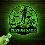 Personnalized Reef Metal Wall Art with Led Lights, Fish Coral Reef Metal Wall Decor, Reef Metal Sign, Aquarium Sign, Fish Lover Gift