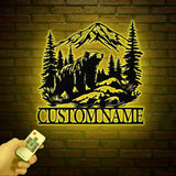 Personalized Metal Bear Sign, Bear Cabin Sign, Cabin Decor, Outdoor Metal Sign, Hunter Gift, Hunting Gift, Bear Decor, Gift for Dad