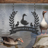 Customized Duck Farm Metal Sign, Quack House Sign, Family Name Metal Sign for Farm House, Duck Hutch Coop Sign, Quack Shack Cabin Decor,
