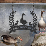 Customized Duck Farm Metal Sign, Quack House Sign, Family Name Metal Sign for Farm House, Duck Hutch Coop Sign, Quack Shack Cabin Decor,