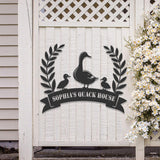 Customized Duck Farm Metal Sign, Quack House Sign, Family Name Metal Sign for Farm House, Duck Hutch Coop Sign, Quack Shack Cabin Decor,