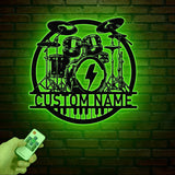 Custom Drummer Metal Sign, Drummer Wall Art LED Lights, Personalized Drum Player Name Sign, Drum Music Room Decor, Kids Nursery Decoration