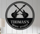 Custom Guitar Metal Wall Art With Led Lights, Personalized Guitar Metal Sign Music Room Decor, Guitarist Gift, Guitar Lover Gifts