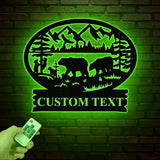 Personalized Bear Metal Sign: Cabin Decor, Hunter Gift