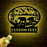 Personalized Bear Metal Sign: Cabin Decor, Hunter Gift
