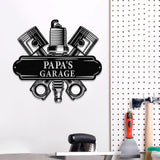 Personalized LED Papa's Garage Sign, Custom Metal Workshop Sign, Dad or Grandpa Gift, Papa's Workshop Wall Art, Gift for Dad