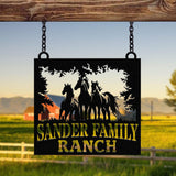Horse Ranch Sign, Metal Farm Sign, Ranch Sign, Farm Sign, Personalized Farm Sign, Farming Signs, Custom Horse Sign, Gift For Her, Home Decor