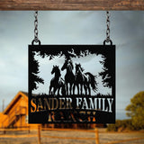 Horse Ranch Sign, Metal Farm Sign, Ranch Sign, Farm Sign, Personalized Farm Sign, Farming Signs, Custom Horse Sign, Gift For Her, Home Decor