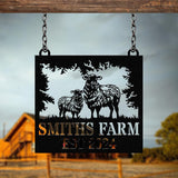 Custom Sheep Farm Sign, Sheep Metal Sign, Sheep Farmhouse Sign, Sheep Metal Wall Art, Farmhouse Ranch Decor,Farmer Gift