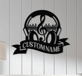 Vinyl Record Metal Wall Art, Musical Home Decor, Music Decor, Music Studio Sign, Personalized Turntable Record Metal Sign, Living Room Decor