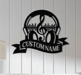Vinyl Record Metal Wall Art, Musical Home Decor, Music Decor, Music Studio Sign, Personalized Turntable Record Metal Sign, Living Room Decor