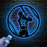 Personalized Softball Pitcher Metal Wall Art Led Lights, Custom Pitcher Girl Sign, Dorm Decoration Birthday Gift, Gift For Daughter