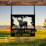 Highland Cow Metal Sign, Custom Highland Cow Wall Art, Personalized Highland Cow Farm Sign, Farmhouse Decor, Ranch Decor, Cow Door Hanger