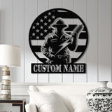 Custom US Lineman Metal Wall Art with LED Light, Personalized Electrical Worker Name Sign, Electrician Home Decor, Birthday Gifts, Dad Gifts