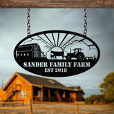 Personalized Metal Farm Sign | Custom Farmhouse Decor | Farm Name Sign | Outdoor Rustic Metal Ranch Sign | Barn Gate Plaque | Custom Farm