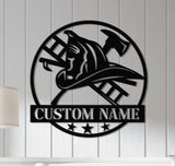 Personalized Firefighter Gift, Firefighter Metal LED Sign, Personalized Gift, Fireman Gift, First Responder Gift, FireFighter Sign