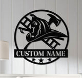 Personalized Firefighter Gift, Firefighter Metal LED Sign, Personalized Gift, Fireman Gift, First Responder Gift, FireFighter Sign