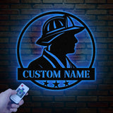 Personalized Firefighter Sign - Custom Metal Firefighter Metal Sign, Firefighter Gift for Him, Fireman Gift for Dad, Firefighter Decor