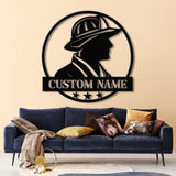 Personalized Firefighter Sign - Custom Metal Firefighter Metal Sign, Firefighter Gift for Him, Fireman Gift for Dad, Firefighter Decor