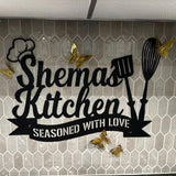 Custom Nana's Metal Kitchen Sign with Led Light, Kitchen Decor, Name Kitchen Sign, Farmhouse Kitchen Decor, Cooking Gift for Grandma Mom