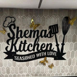 Custom Nana's Metal Kitchen Sign with Led Light, Kitchen Decor, Name Kitchen Sign, Farmhouse Kitchen Decor, Cooking Gift for Grandma Mom