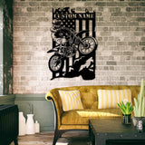 Custom Dirt Bike Metal Sign with LED, Personalized Motocross Biker Wall Art, Motorcycle Racing Gift, Man Cave Decor, Garage Sign