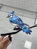 Blue Jay Metal Bird Yard Garden Art, Metal Yard Art, Tree sign, Memorial Sign, Bird Lover Gifts, Patio Decor, Christmas Gifts