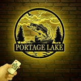 Personalized Metal Fishing Boat Name Sign, Outdoor Cabin Decor, Fisherman Gift, Fishing Gifts for Men, Fishing Lodge Sign, Groomsmen Gift