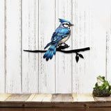 Blue Jay Metal Bird Yard Garden Art, Metal Yard Art, Tree sign, Memorial Sign, Bird Lover Gifts, Patio Decor, Christmas Gifts