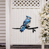 Blue Jay Metal Bird Yard Garden Art, Metal Yard Art, Tree sign, Memorial Sign, Bird Lover Gifts, Patio Decor, Christmas Gifts