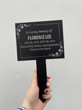 Personalized Memorial Metal Plaque Stake, In Loving Memory, Remembrance Sympathy, Personalized Memorial Stake With Fairy and Butterflies