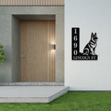 Personalized German Shepherd Dog House Number, Pet Home Number Metal Wall Sign, Animal Outdoor House Address Sign, Dog Home Address Sign