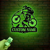 Mountain Bike Metal Wall Art, Custom Biker Name Sign, Cycling Enthusiast Decor, Garage Wall Hanging, Gift for Mountain Bike Riders