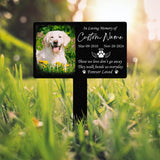 Custom Dog Memorial Stake, Personalized Dog Grave Marker, Pet Loss Metal Garden Sign, Dog Remembrance Gift, Outdoor Memorial Decor