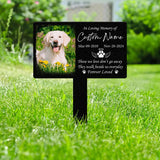 Custom Dog Memorial Stake, Personalized Dog Grave Marker, Pet Loss Metal Garden Sign, Dog Remembrance Gift, Outdoor Memorial Decor