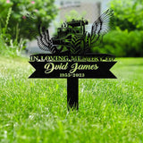 Custom Farmer Memorial Stake Metal Wall Art, Personalized Tractor Memorial Name Sign, Farmer Loss Sympathy Sign, Tractor Grave Marker