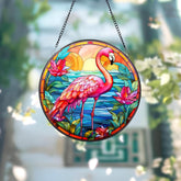 Flamingo Glass Suncatcher, Flamingo Window Hangings, Flamingo House Decoration, Flamingo Lover Gifts, Housewarming Gift