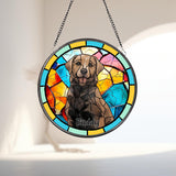Personalized Pet Portrait Stained Glass Suncatcher, Custom Dog Portrait from Photo, Cat Art Suncatcher, Pet Memorial Gift, Pet Lover Gift