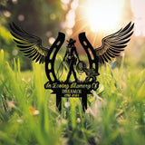 Custom Cowgirl Memorial Stake, Cowgirl Memorial Plaque with Stake, Cowgirl Grave Marker, Metal Grave Stake, In Loving Memory, Cemetery Stake