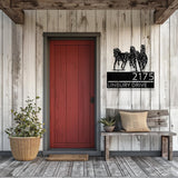 Custom Horse Address Sign,Personalized Metal Ranch Address Sign with Horse Silhouette, Barn Sign, Farmhouse Decor, Outdoor House Number Sign
