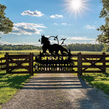 Custom Horse Name Plate, Personalized Stable Name Sign, Horse Stall Metal Sign, Ranch Name Plate, Horse Barn Decor, Farmhouse Horse Sign
