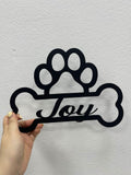 Pet Name Metal Sign, Dog House Name Plaque, Custom Dog Wall Sign, Pet Décor, Personalized Dog Name Sign, Kennel Nameplate