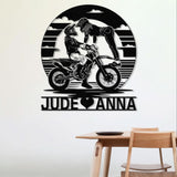 Custom Dirt Bike Metal Sign with LED Lights - Personalized Motocross Wall Art, Man Cave Decor, Biker Gift, Garage Sign, Off-Road Lover Gift