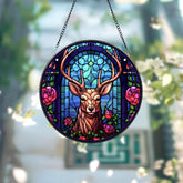 Deer Suncatcher Hanging Sign, Forest Creatures Window Decor, Nature Animal Window Hanging, Forest Animal Lover, Deer Home Decor