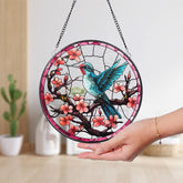 Hummingbirds and Wild Flowers Suncatcher, Hummingbird Lovers, Window Hanging, Hummingbird Suncatcher, Hummingbird Gifts, Gift for Mom