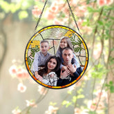 Custom Stained Glass Suncatcher Family Portrait From Photo, Family Photo Window Hanging, Family Memorial Gift, Family 2025 Mother's Day Gift