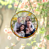 Custom Stained Glass Suncatcher Family Portrait From Photo, Family Photo Window Hanging, Family Memorial Gift, Family 2025 Mother's Day Gift