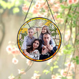 Custom Stained Glass Suncatcher Family Portrait From Photo, Family Photo Window Hanging, Family Memorial Gift, Family 2025 Mother's Day Gift