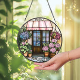 Personalized Flower Store Window Suncatcher, Floral Glass Decor, Garden-Themed Indoor Accent, Gift for Plant or Flower Lovers